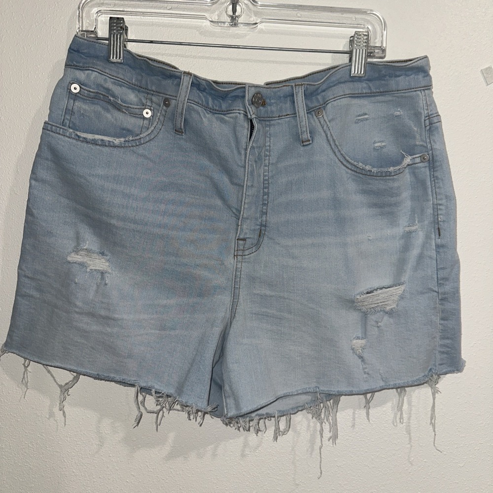 Meadwell Denim Destress Shorts Size 32